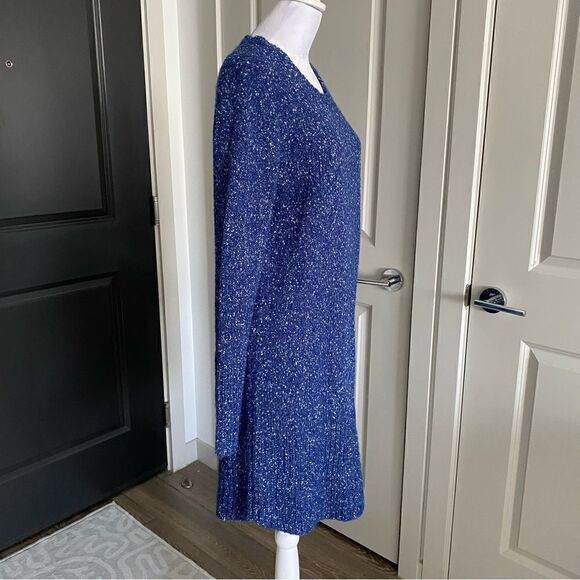 Velvet by Graham & Spencer Heathered Blue Wool Blend Sweater Dress Size S - Picture 4 of 10